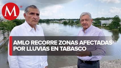 Lluvias en Tabasco han dejado 5 muertos: AMLO; "aún sin Fonden habrá apoyos"