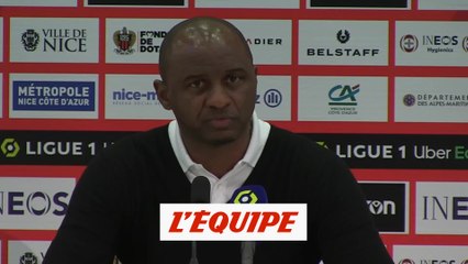 Vieira : « Une grosse déception » - Foot - L1 - Nice