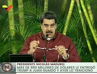 Pdte. Maduro: Más de $800 millones le costó a Trump la traición de su protegido Guaidó
