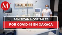 Desinfectas zona de hospitales y de transporte en Oaxaca