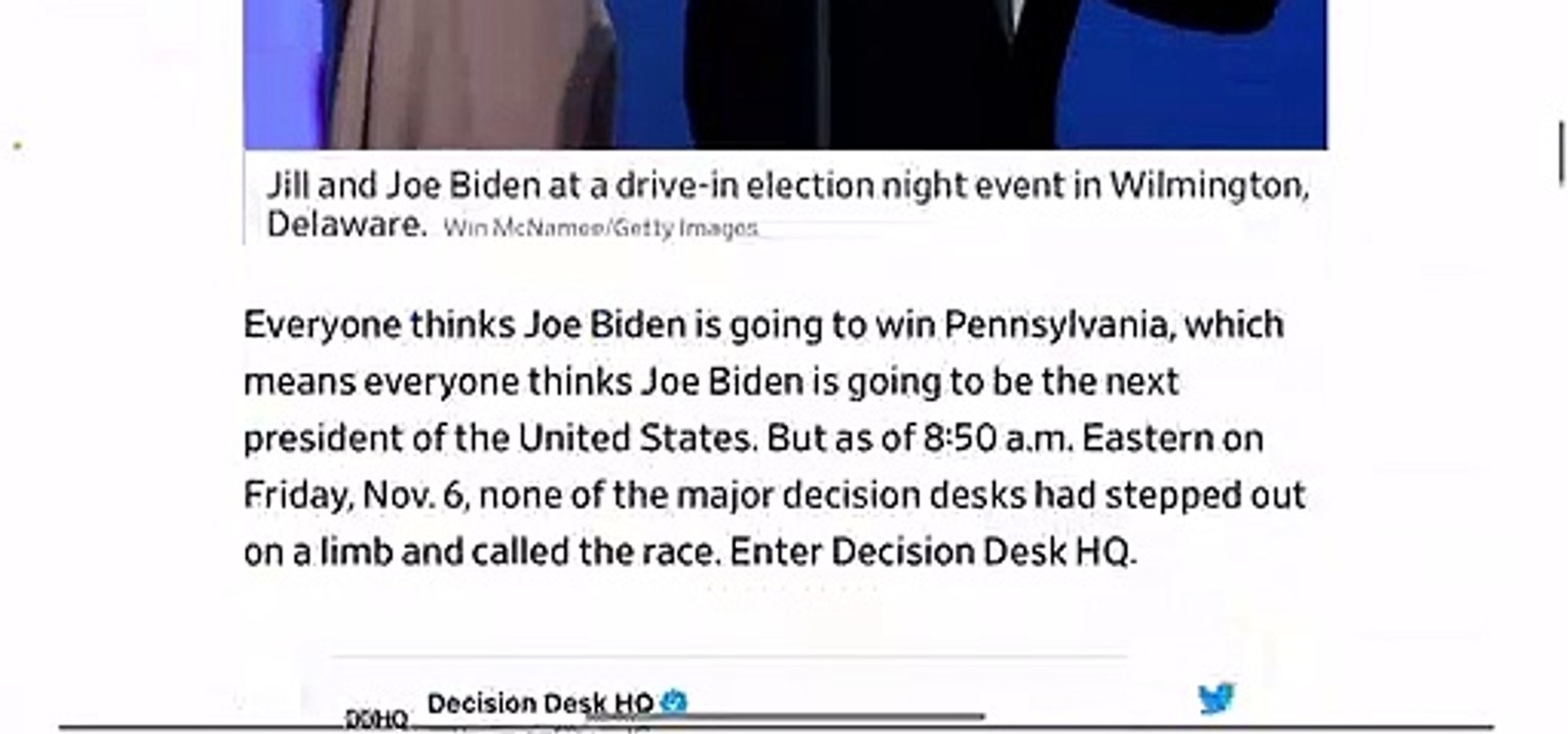 Decision Desk HQ Officially Calls 2020 Election For Biden Even Though Apparent Voter Fraud Occurred
