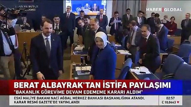 Hazine ve Maliye Bakanı Berat Albayrak'tan istifa paylaşımı
