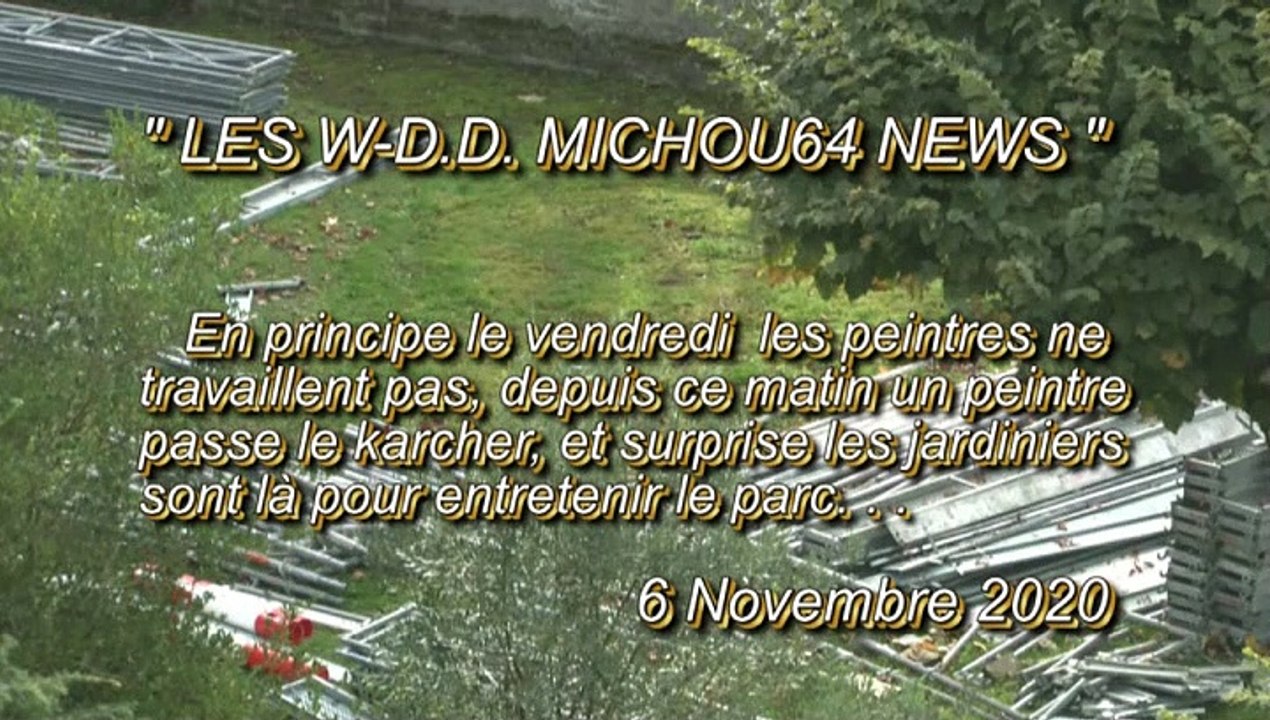 LES W-D.D. MICHOU64 NEWS - 6 NOVEMBRE 2020 - PAU - RAVALEMENT CE VENDREDI NETTOYAGE DES MURS AU KARCHER ET LES JARDINIERS SONT LÀ