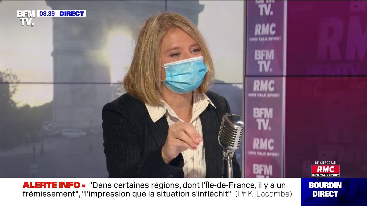 Covid-19: pour Karine Lacombe, "dans le meilleur des mondes, il faudrait que tout le monde soit masqué, tout le temps"