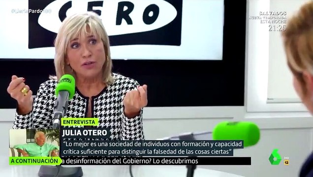 Una cínica Julia Otero, defensora de un asesino como Rodrigo Lanza, ahora pretende dar lecciones de periodismo sobre lo que es verdad y mentira