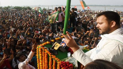 Day before the result, Tejashwi's posters on streets