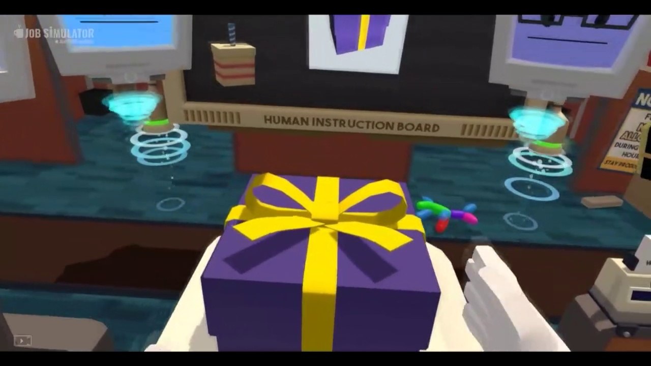 VR games:mayhem in the office day two in Job Simulator