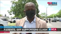 Parents, EFF supporters clash outside school