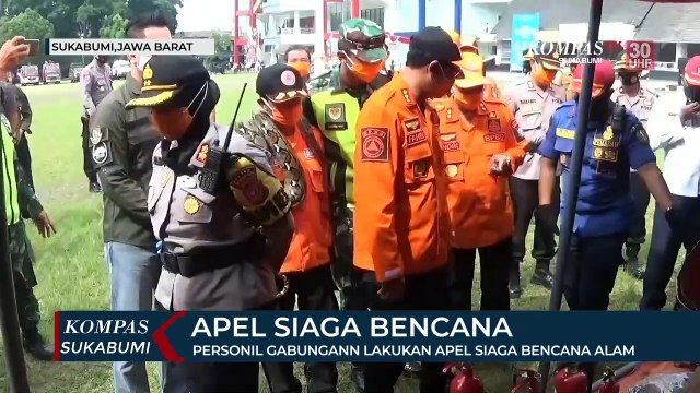 Personil Gabungann Lakukan Apel Siaga Bencana Alam