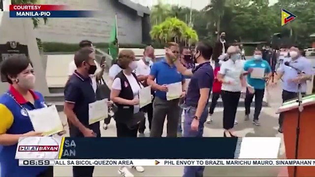 #UlatBayan | 73 barangays sa Maynila, kinilala dahil sa pagiging COVID-19 free sa loob ng dalawang buwan