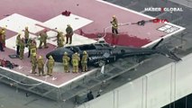 Donör kalp taşıyan ambulans helikopteri böyle yere çakıldı
