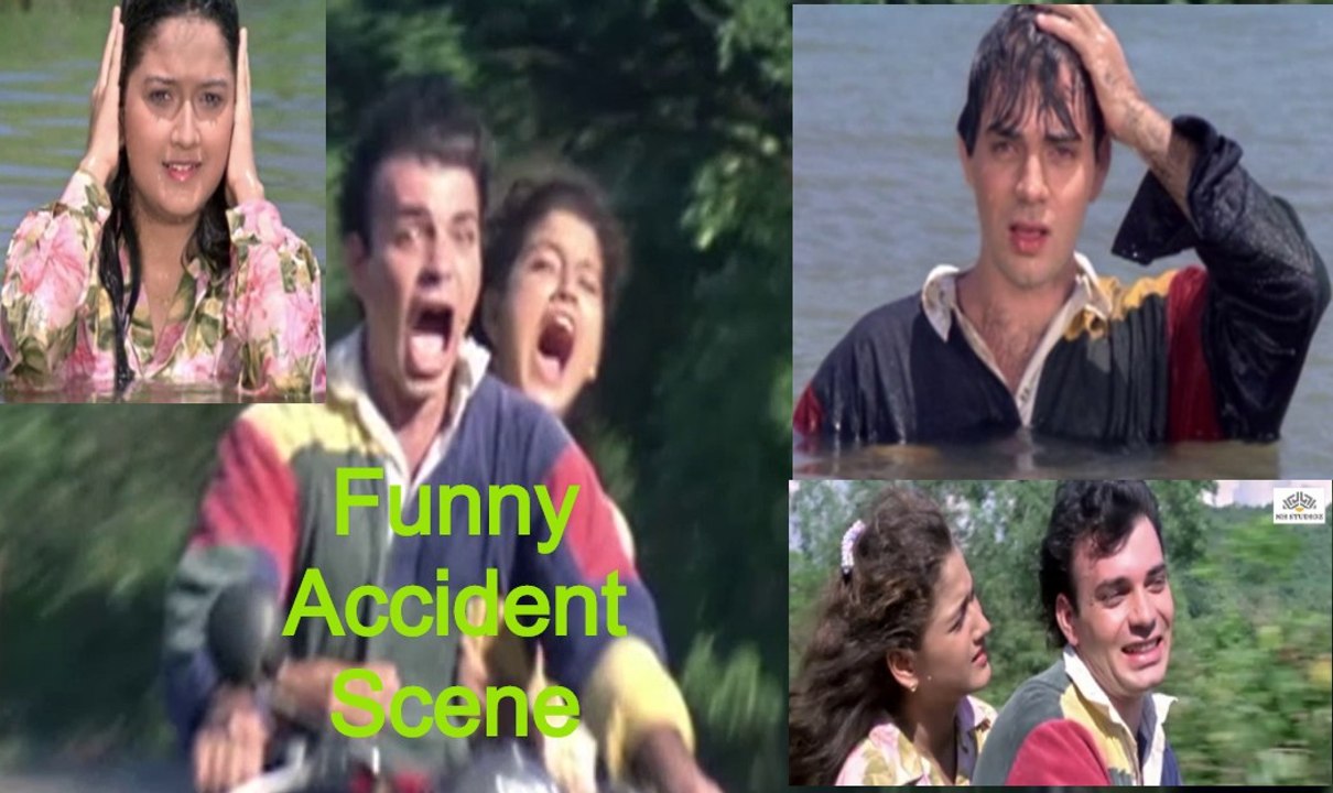 Funny Accident Scene | Dushman Duniya Ka (1996) | Manzoor Ali | Sumalatha | Shahrukh Khan | Bollywood Comedy Scene | Part 12
