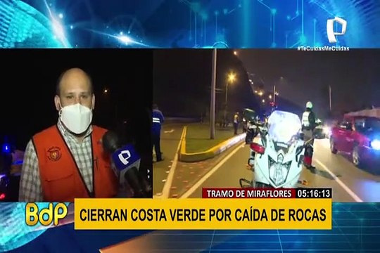 Miraflores: reabren tramo de la Costa Verde cerrado por deslizamiento