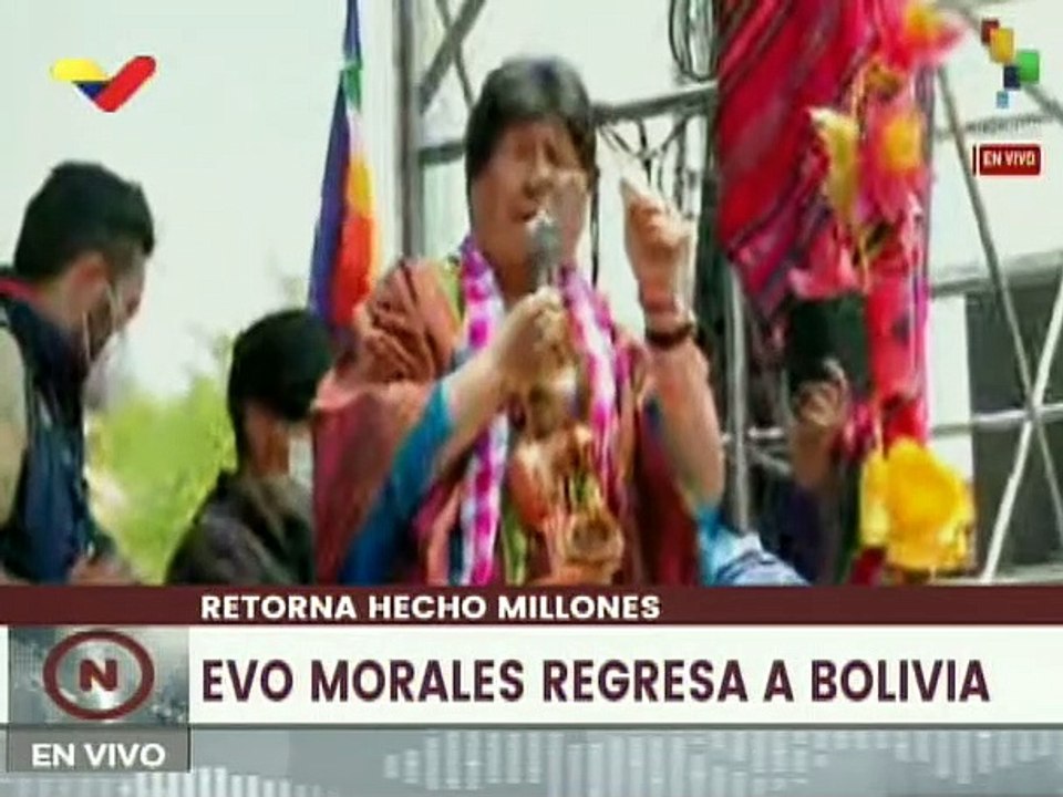 Evo Morales:  Después de un año de mentiras imperialistas ganó la verdad y la democracia con el pueblo boliviano