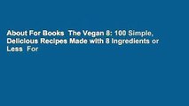 About For Books  The Vegan 8: 100 Simple, Delicious Recipes Made with 8 Ingredients or Less  For