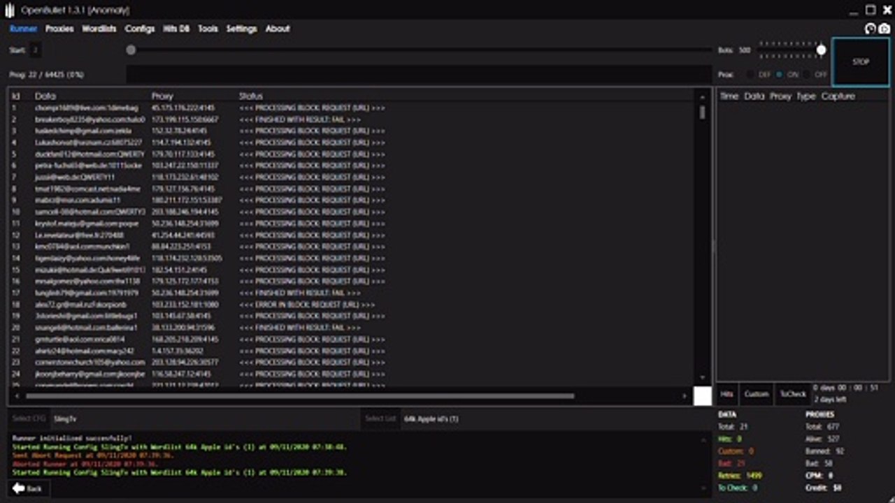 OpenBullet  sling tv with link