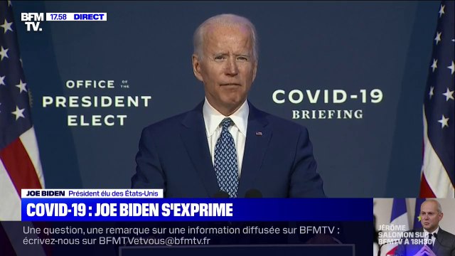 Coronavirus: Joe Biden affirme qu'il fera tous les efforts nécessaires pour endiguer cette pandémie