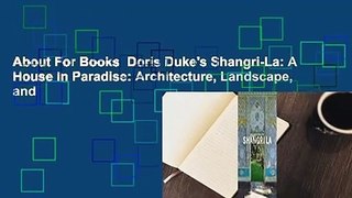 About For Books  Doris Duke's Shangri-La: A House in Paradise: Architecture, Landscape, and
