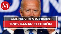 OMS felicita a Biden, que prometió detener la salida de EU de la Organización