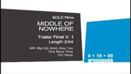 Middle of nowhere trailer