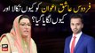 Why Firdous Ashiq Awan was removed from ministry?