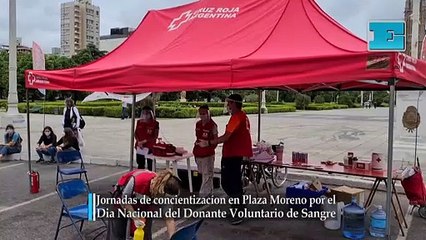 Dia Nacional del Donante Voluntario de Sangre. Jornadas de concientización n Plaza Moreno