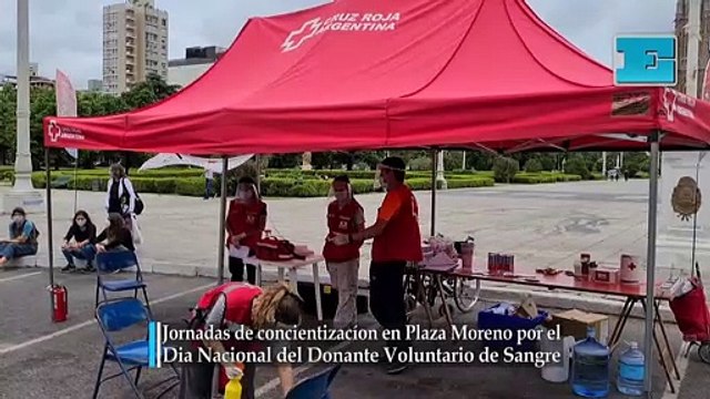 Dia Nacional del Donante Voluntario de Sangre. Jornadas de concientización n Plaza Moreno