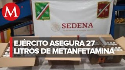 Ejército asegura posible metanfetamina en San Luis Potosí