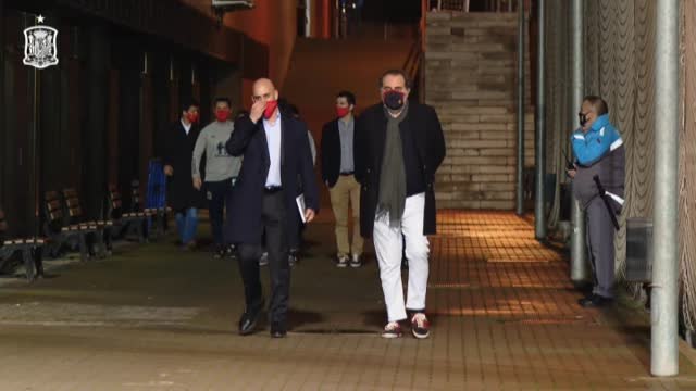 La Selección Española de fútbol acude a entrenar