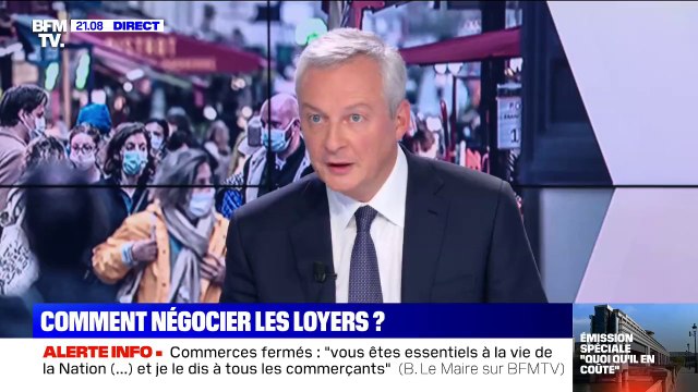 Renoncez à vos loyers de novembre : Bruno Le Maire lance un appel à tous les bailleurs pour aider les commerçants fermés