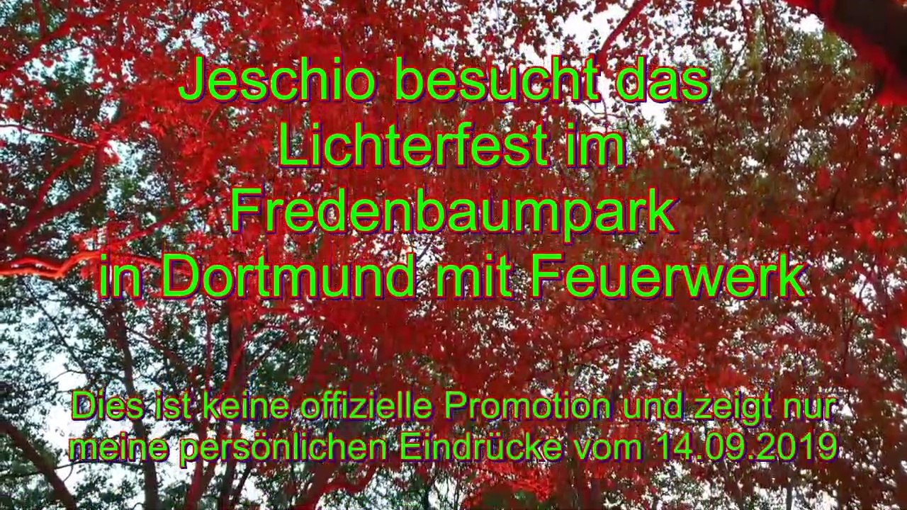 Lichterfest 2019 mit Feuerwerk im Fredenbaumpark in Dortmund mit Jeschio vom 14.09.2019