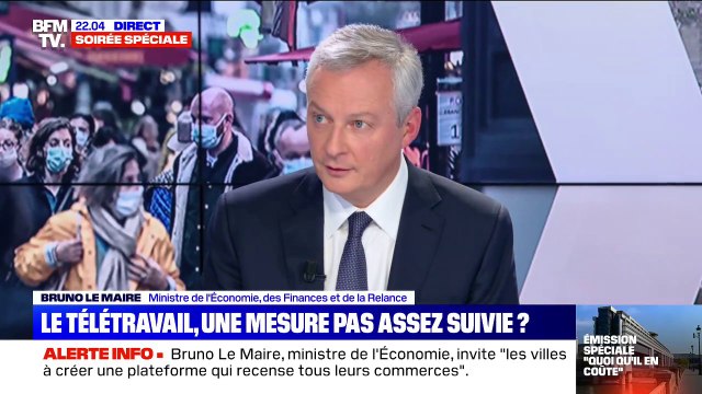 Bruno Le Maire: Tous ceux qui peuvent travailler par télétravail doivent travailler par télétravail