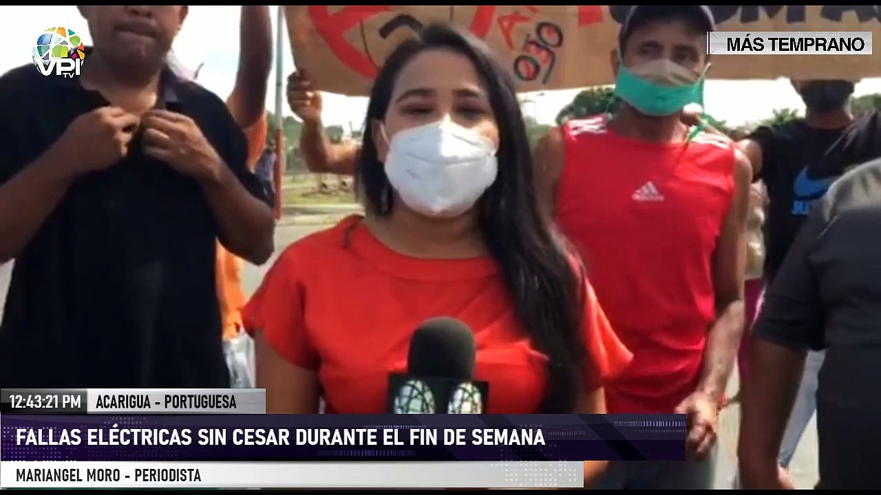 ¡Hartos de los cortes eléctricos! Protesta en Acarigua - Portuguesa - VPItv