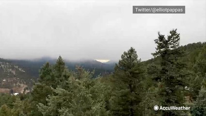 Clouds roll in bringing snow to the Colorado mountains