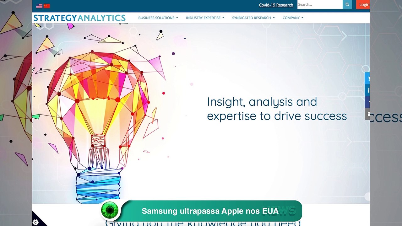 Samsung ultrapassa Apple nos EUA