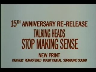 Stop Making Sense - Trailer (Englisch)