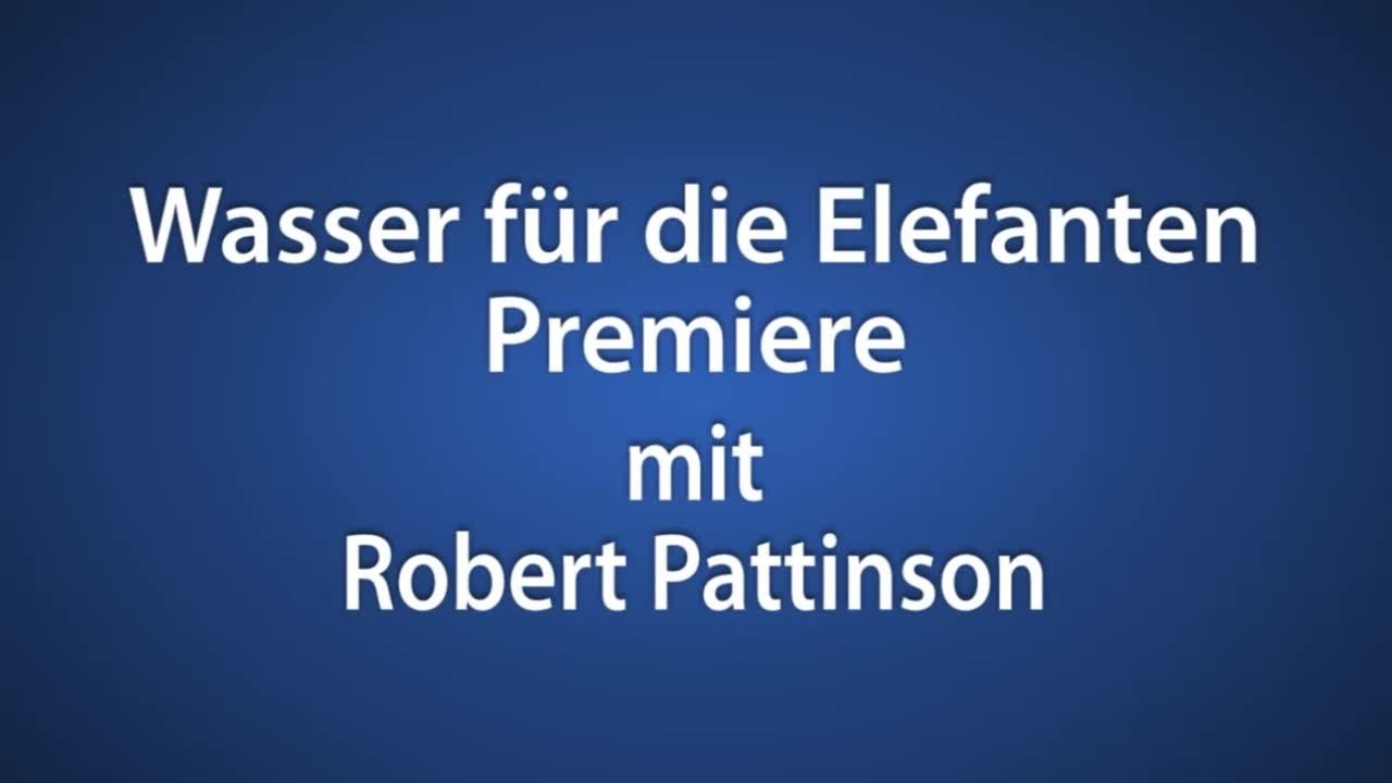 Premiere von Wasser fÃ¼r die Elefanten