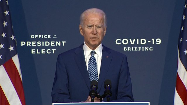 Biden calls for Americans to wear masks, as US faces 'dark winter' amid pandemic