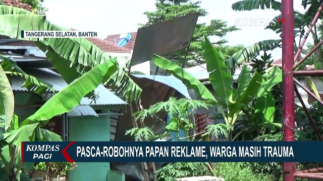 Warga Trauma Pasca Papan Reklame Roboh, Belum Ada Ganti Rugi