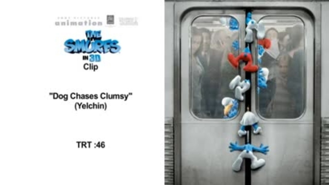 The Smurfs - Clip Dog Chases Clumsy (English)