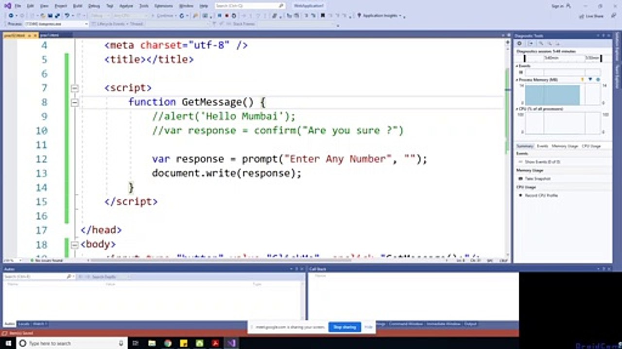 JavaScript Alert box, prompt and confirm  using JavaScript function