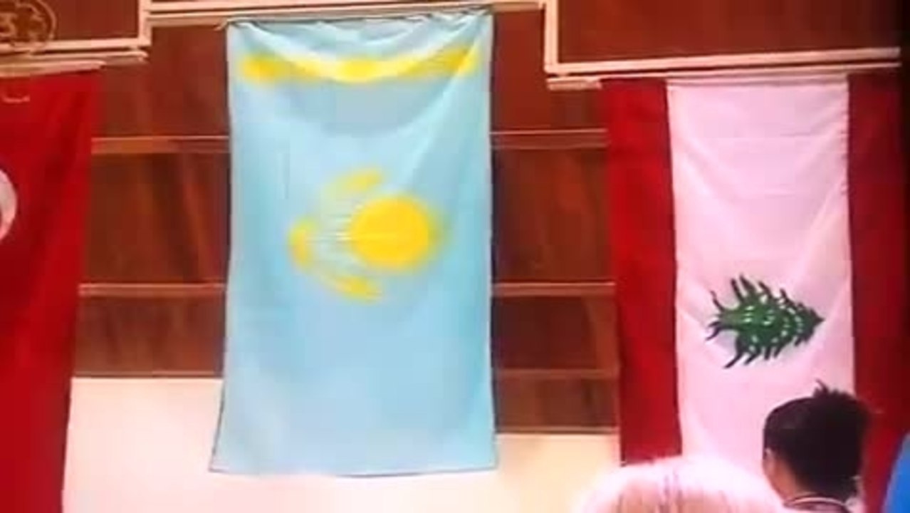 Kuwait event plays Borat parody as Kazakhstan national anthem - Clip (Original)