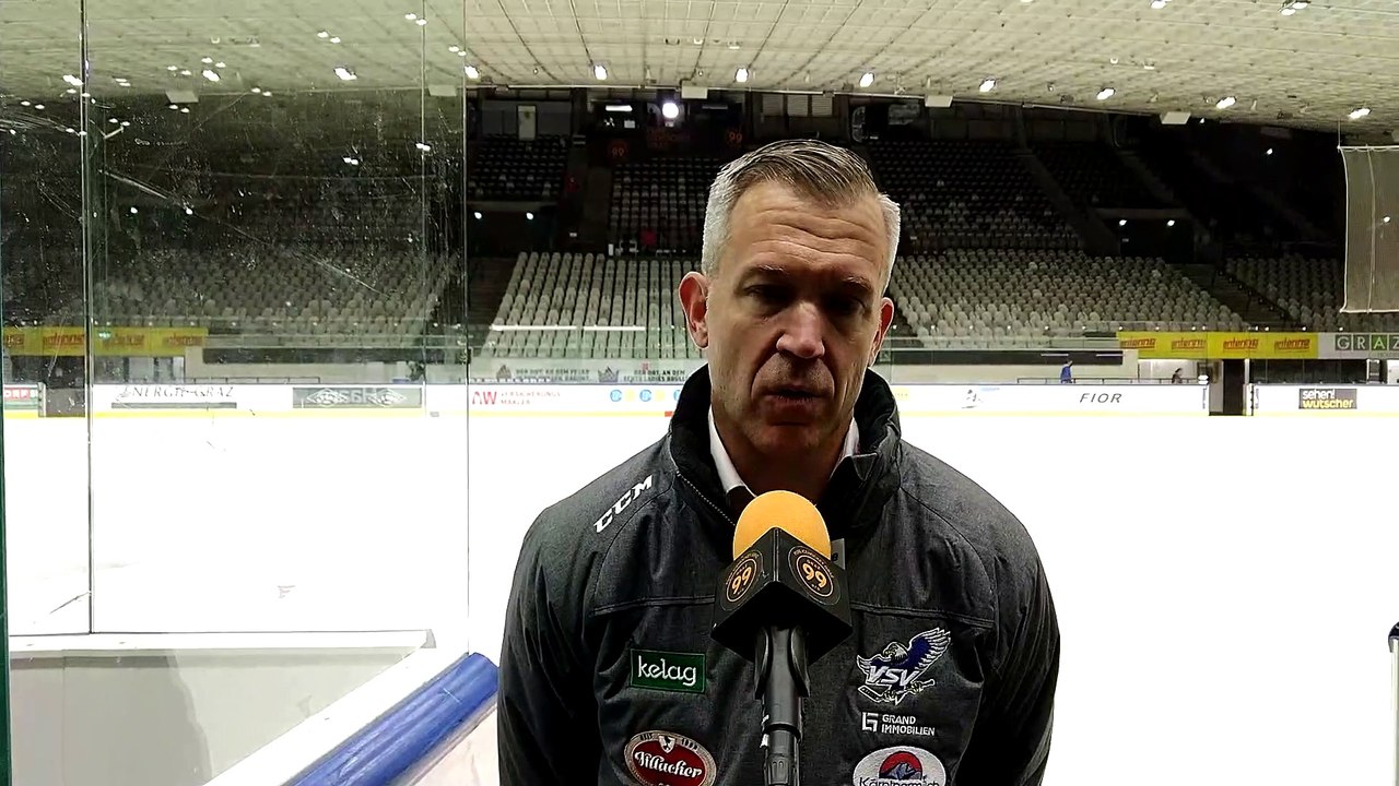 14.Runde: VSV-Headcoach Dan Ceman nach der Niederlage in Graz