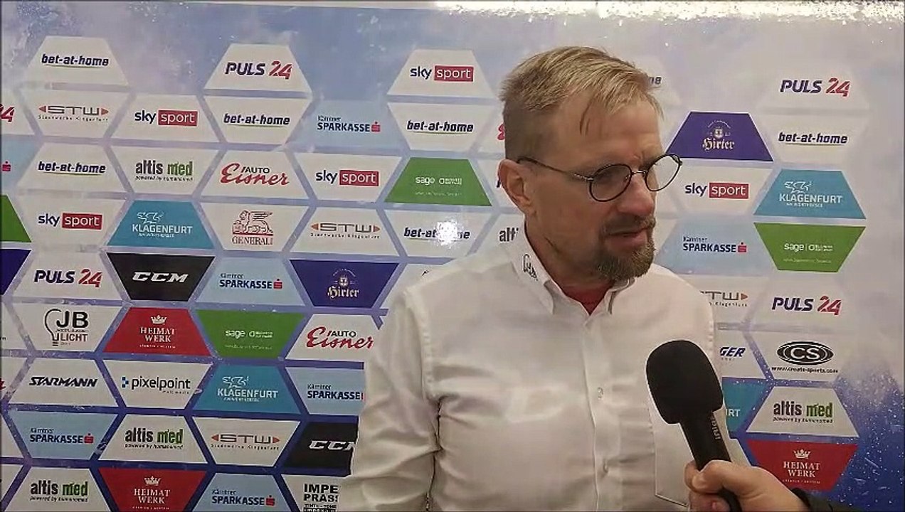 Petri Matikainen nach dem Spiel gegen Dornbirn