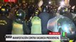 Protestas y disturbios se registraron en la avenida Abancay tras vacancia presidencial