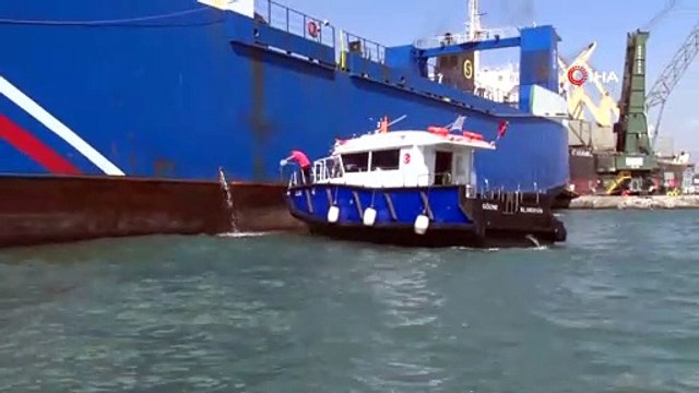 Mersin'de denizi kirleten gemilere 40 milyon lira ceza
