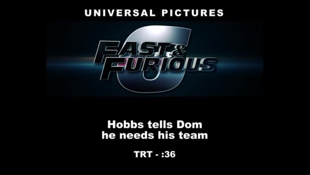 Fast and Furious 6 - Clip Hobbs tells Dom he needs his team (English)