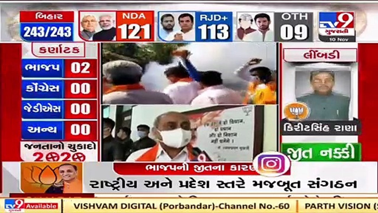 Gujarat By-Polls 2020 _ Dy CM Nitin Patel thanks voters for showing faith in BJP _ Tv9GujaratiNews