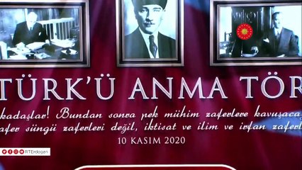 Erdoğan, Beştepe'de düzenlenen Atatürk'ü anma etkinliğinde konuştu
