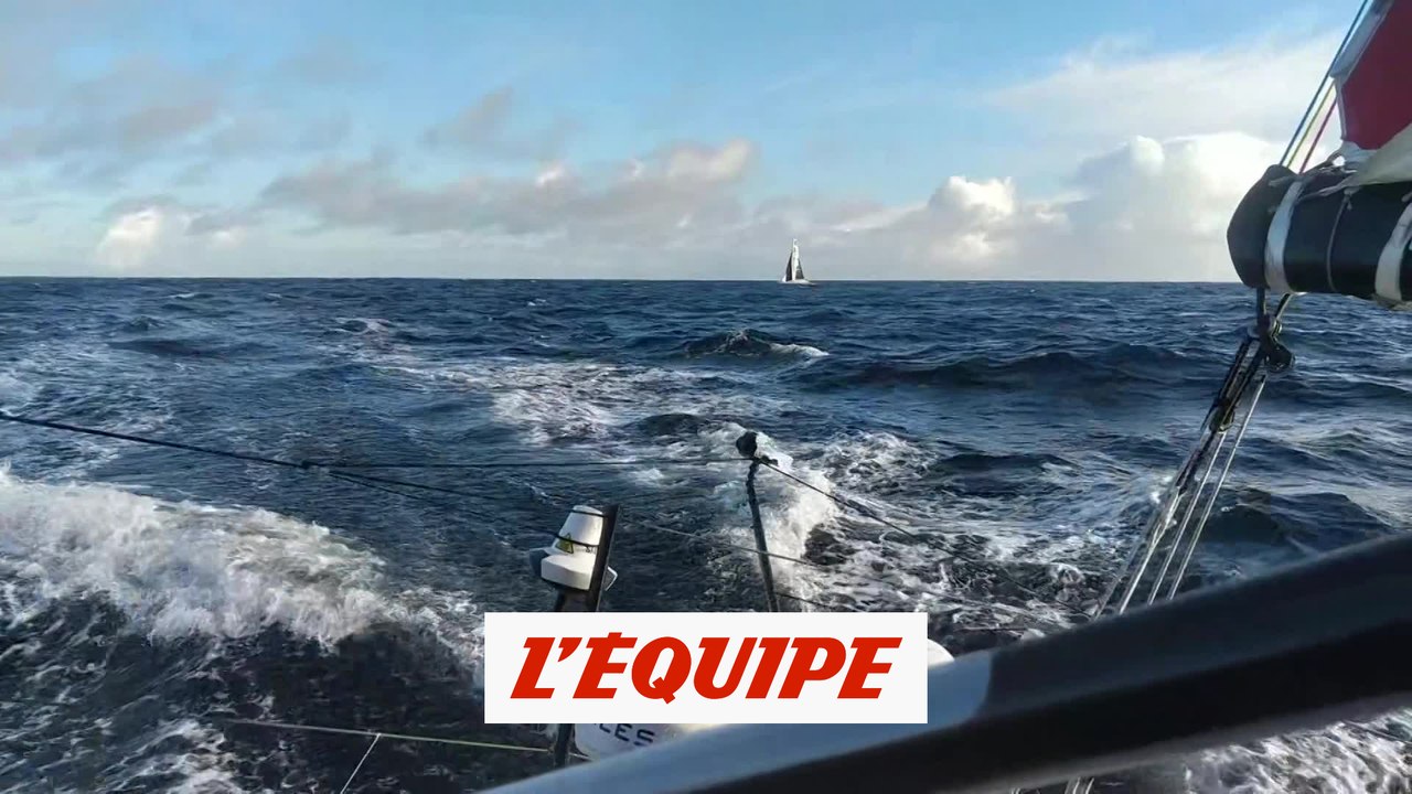 Quand Damien Seguin croise Jean Le Cam - Voile - Vendée Globe
